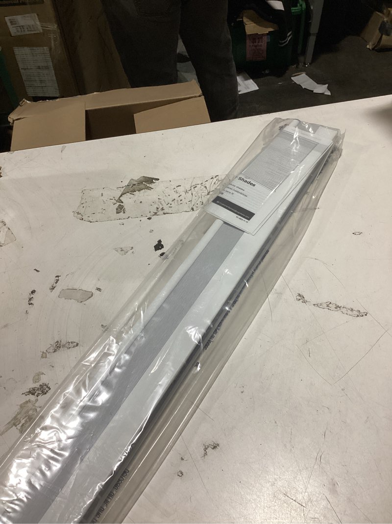 Condition photo showing As Is for (similar to )lazblinds cordless cellular blinds, no drill light filtering honeycomb shades for indoor windows, insulated uv protection cellular shades, easy inside mount, 26\" w x 48\" h, white light filtering-white 26\" w x 48\" h