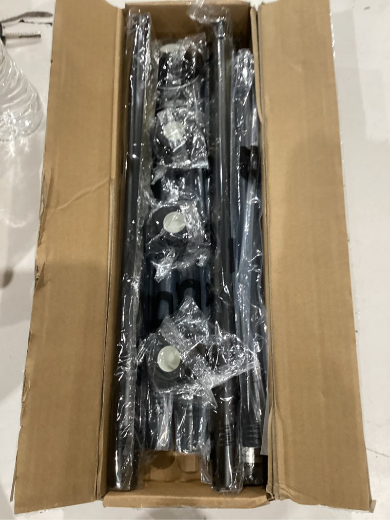 Condition photo showing New/Like New for ENJOYBASICS 2 Pack Adjustable Spring Tension Curtain Rods 32 to 66 Inches, Stainless Steel Matte Black Shower Rod No Drilling for Window, Bathroom, Closet, Room Divider, 7/8" Diameter Black 32-66"