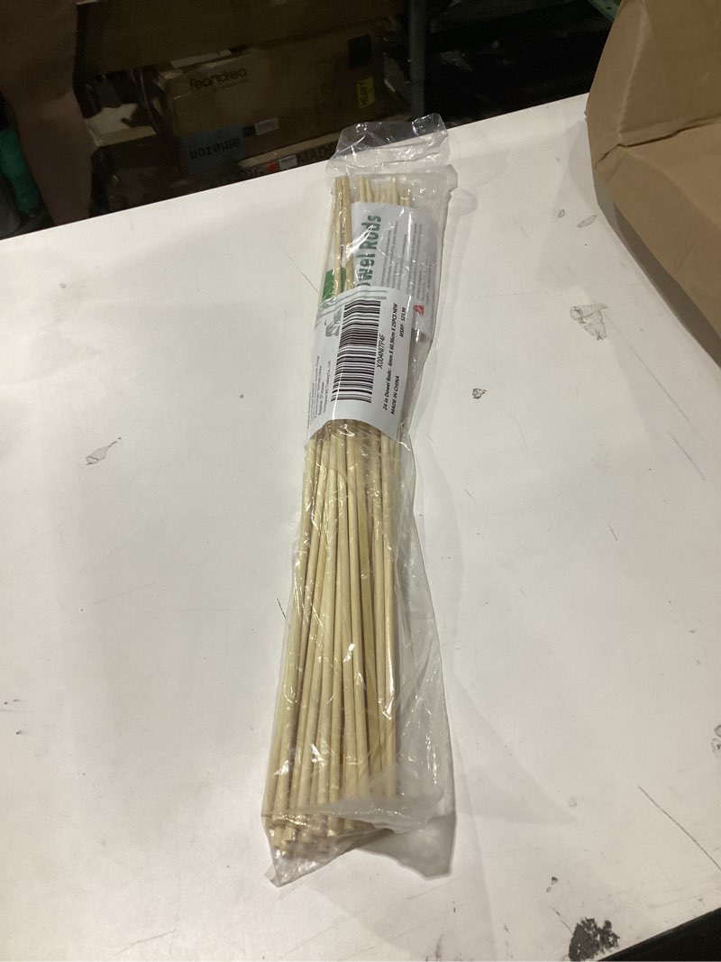 Condition photo showing New/Like New for 1/4 x 24 Inch 25 PCS Dowel Rods Wood Sticks Wooden Dowel Rods Unfinished Bamboo Sticks - for Crafts,Home Decor, Model Making and DIYers 1/4 x24 Inch 25