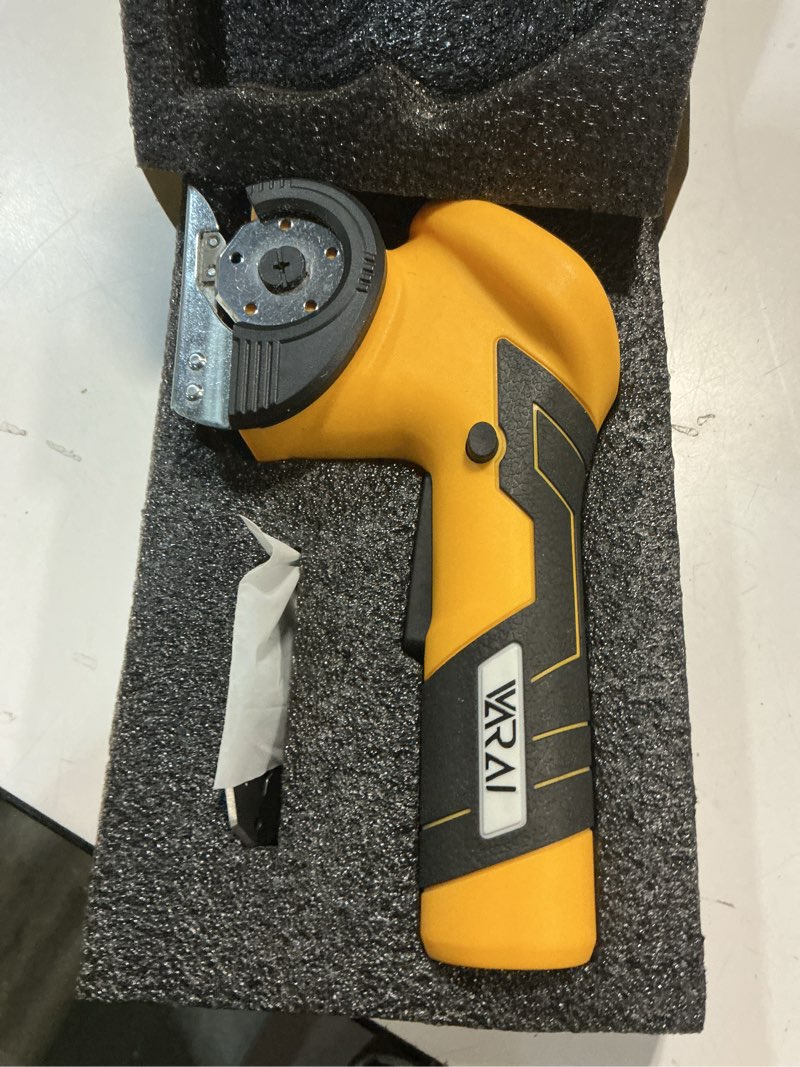 Condition photo showing Good Condition for 2026 cordless electric scissors, fast charging rechargeable cardboard cutter with replaceable blades and long-lasting battery, effortless cutting for cloth, fabric, plastic & leather yellow-black