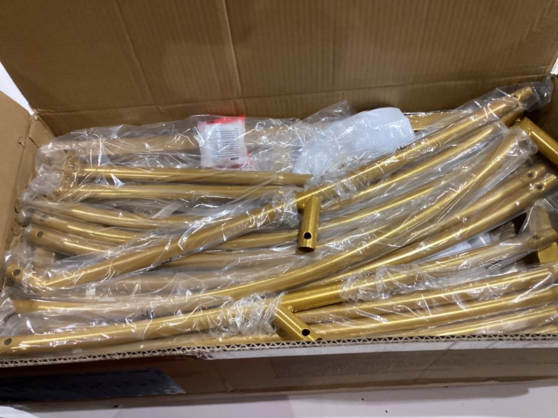 Condition photo showing Good Condition for LANGXUN Large Size Metal Balloon Arch Kit, Wedding Heart Arch Stand, Love Balloon Column Arch Frame for Wedding, Bridal, Valentine's Day, Engagement and Birthday Party Supplies (Gold)