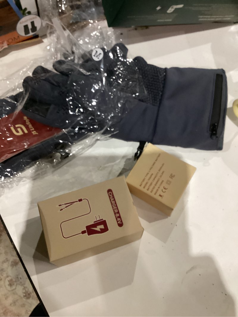 Condition photo showing Good Condition for JS LifeStyle Heated Gloves for Men Women HG02,7.4V 3000mAh Rechargeable Battery Soft with Touch Screen and Light-Off Design for Winter Driving Cycling Motorcycle Medium Blue