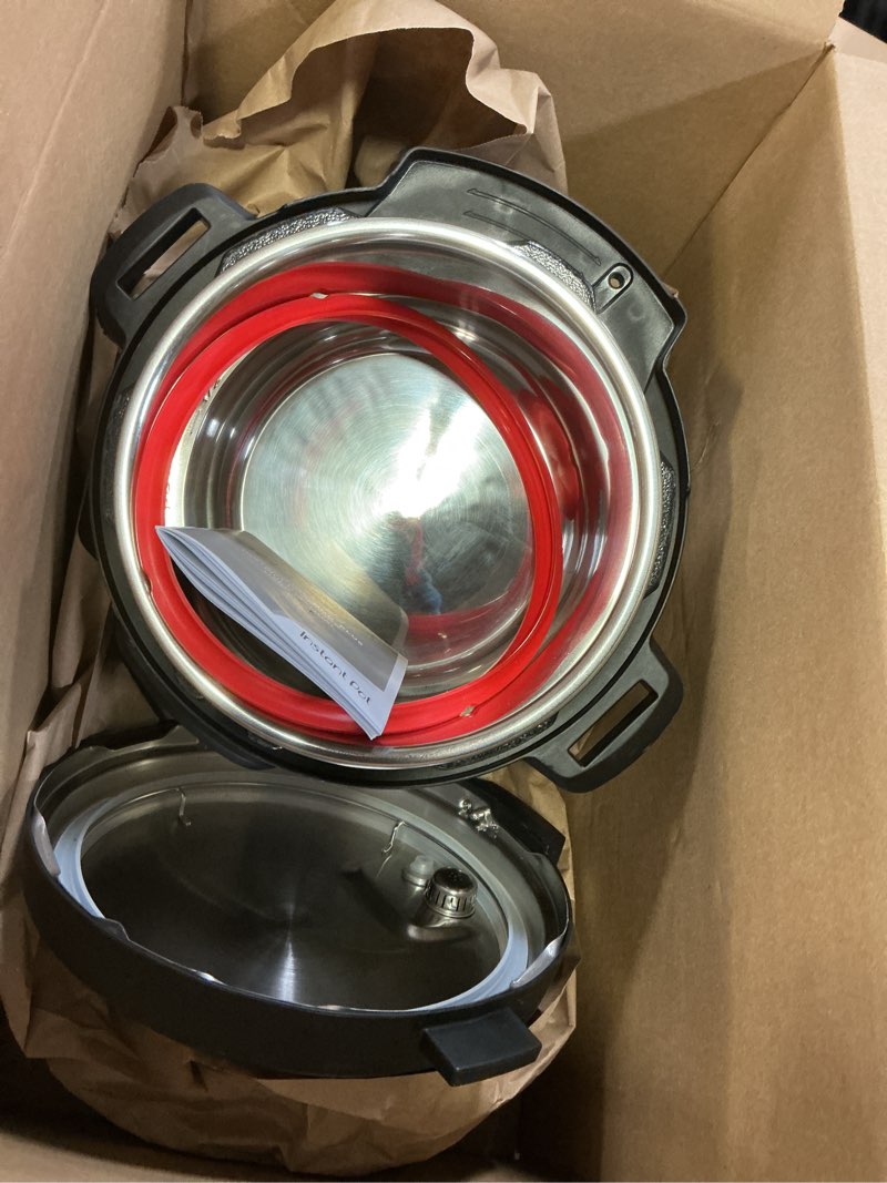 Condition photo showing Good Condition for Instant Pot Duo Plus 9-in-1 Multicooker, Pressure Cooker, Slow Cook, Rice Maker, Steamer, Sauté, Yogurt, Warmer & Sterilizer, Includes App With Over 800 Recipes, Stainless Steel, 6 Quarts