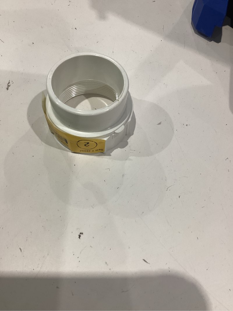 Condition photo showing As Is for charlotte pipe 2-in pvc dwv cleanout adapter with spigot and female connection - nsf safety listed