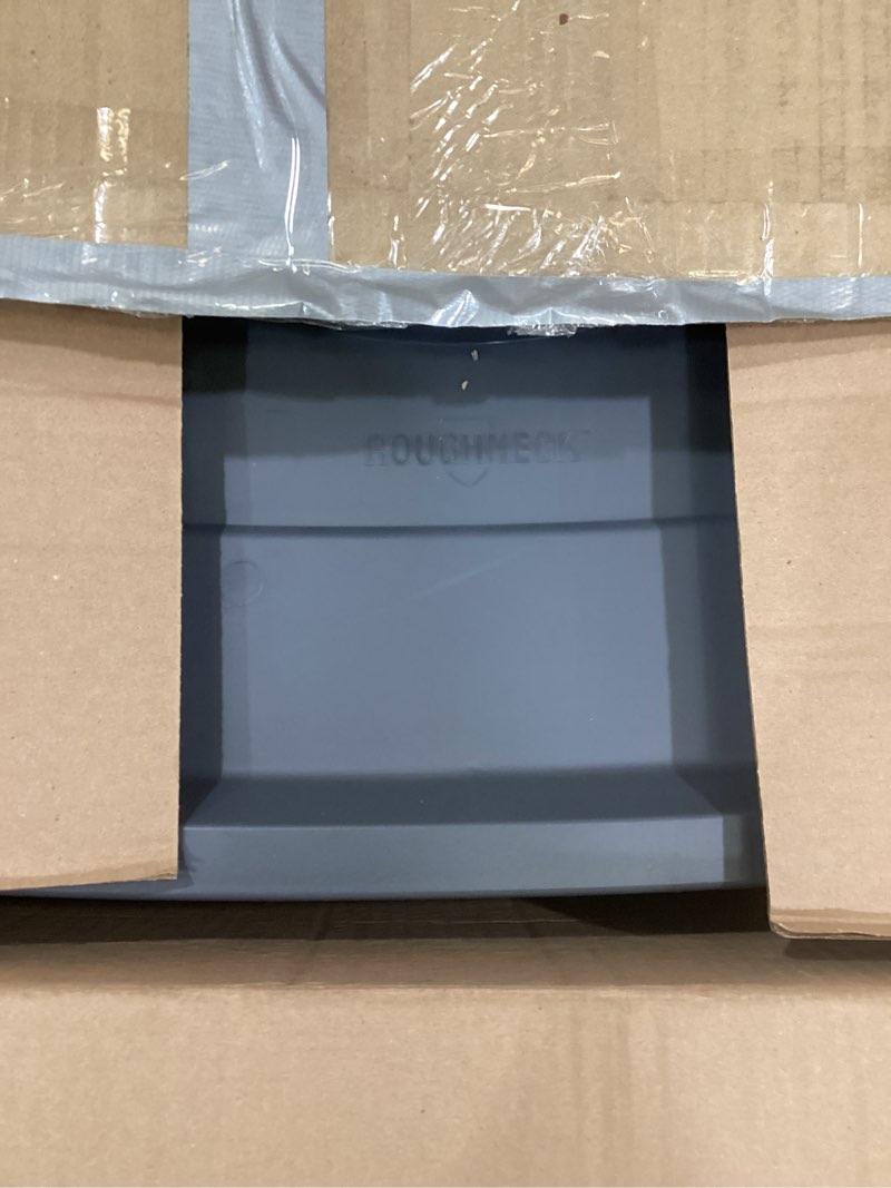 Condition photo showing Good Condition for rubbermaid heavy duty black storage bins plastic totes with lids for storage, stackable, large capacity, durable, multipurpose, 14 gal, 6 pack (14 gal - 6 pack solid black and grey)