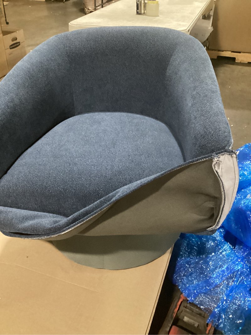Condition photo showing Good Condition for (similar) swivel barrel accent chair, modern round small reading armchair for living room bedroom