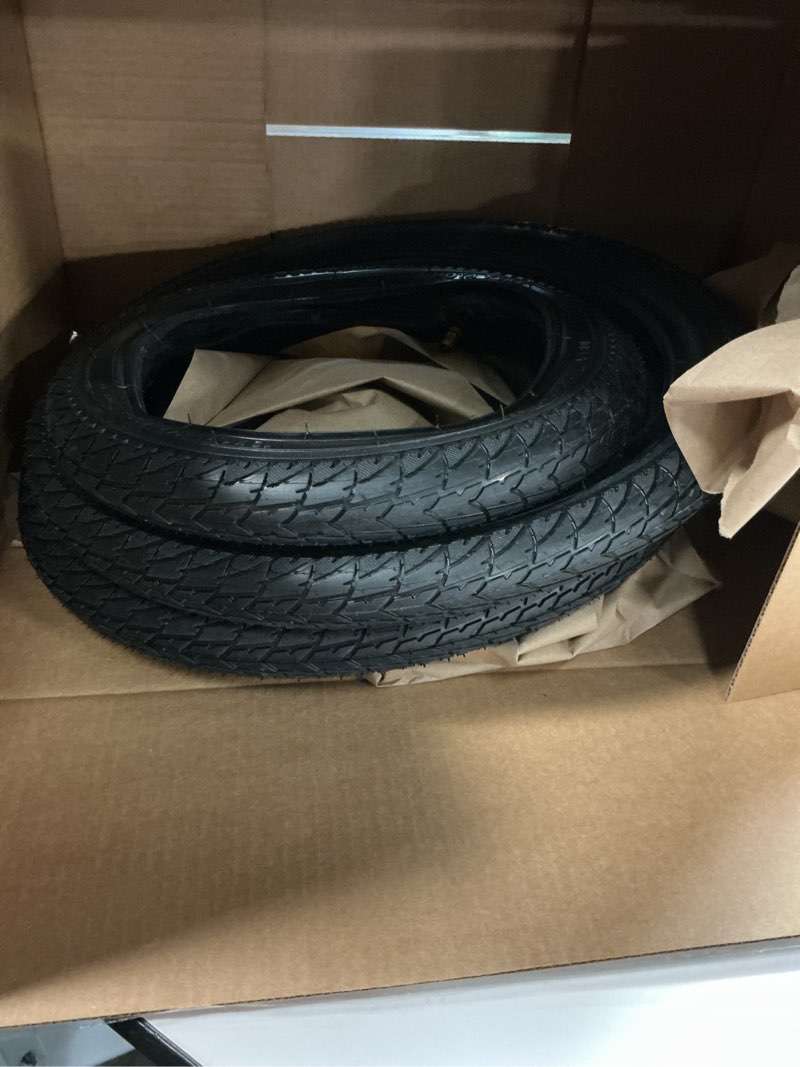 Condition photo showing Good Condition for Front 12/12.5×1.75/2.125/2.25 and Rear 16×1.75/2.125 Tires and Tubes (1+2) Fit for 3-Wheeler Gear Jogging Troller Models (Both Single and Double Strollers) Including Revolution SE/Pro/Flex/SU/Ironman 12/12.5x1.75/2.125/2.25+16x1.75/2.125(1+2)