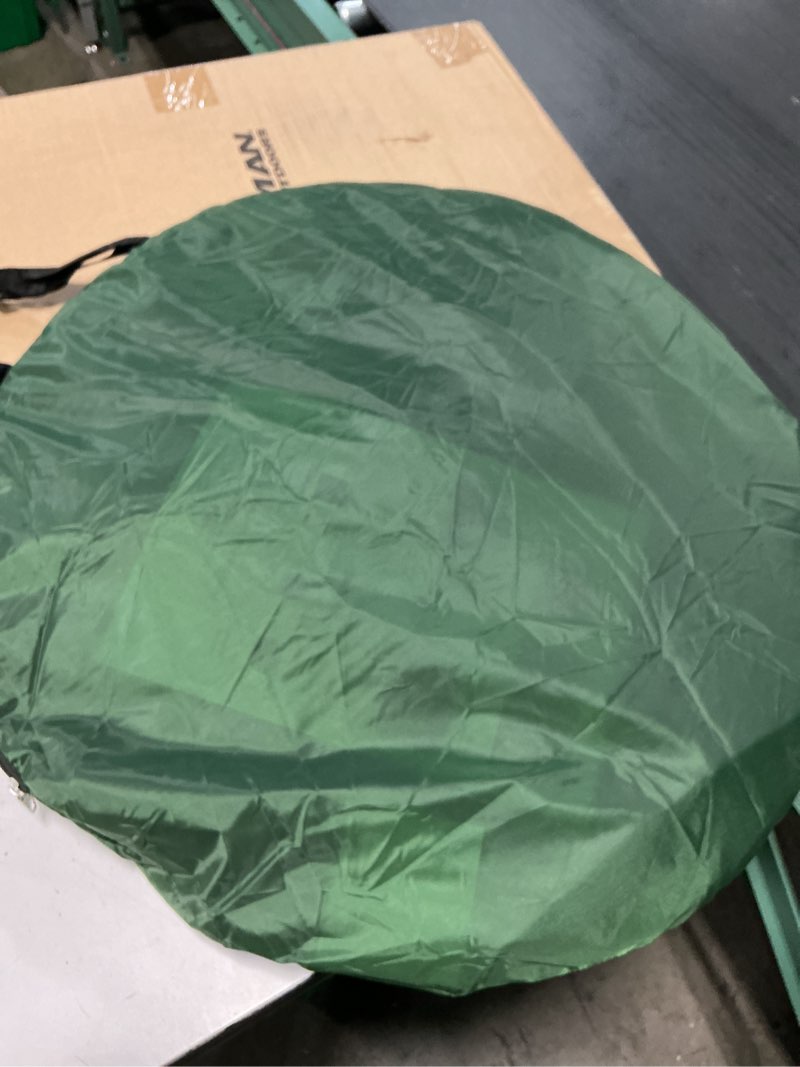Condition photo showing Good Condition for pop up pod - privacy shower tent, dressing room, or portable toilet stall with carry bag for camping, beach, or tailgate by wakeman outdoors green