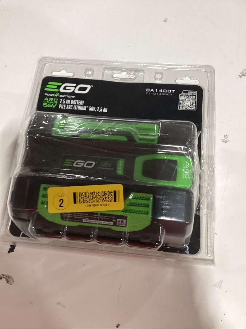ego power+ 56 -volt, 7.5 ah 1 -pack lithium ion (li-ion) battery