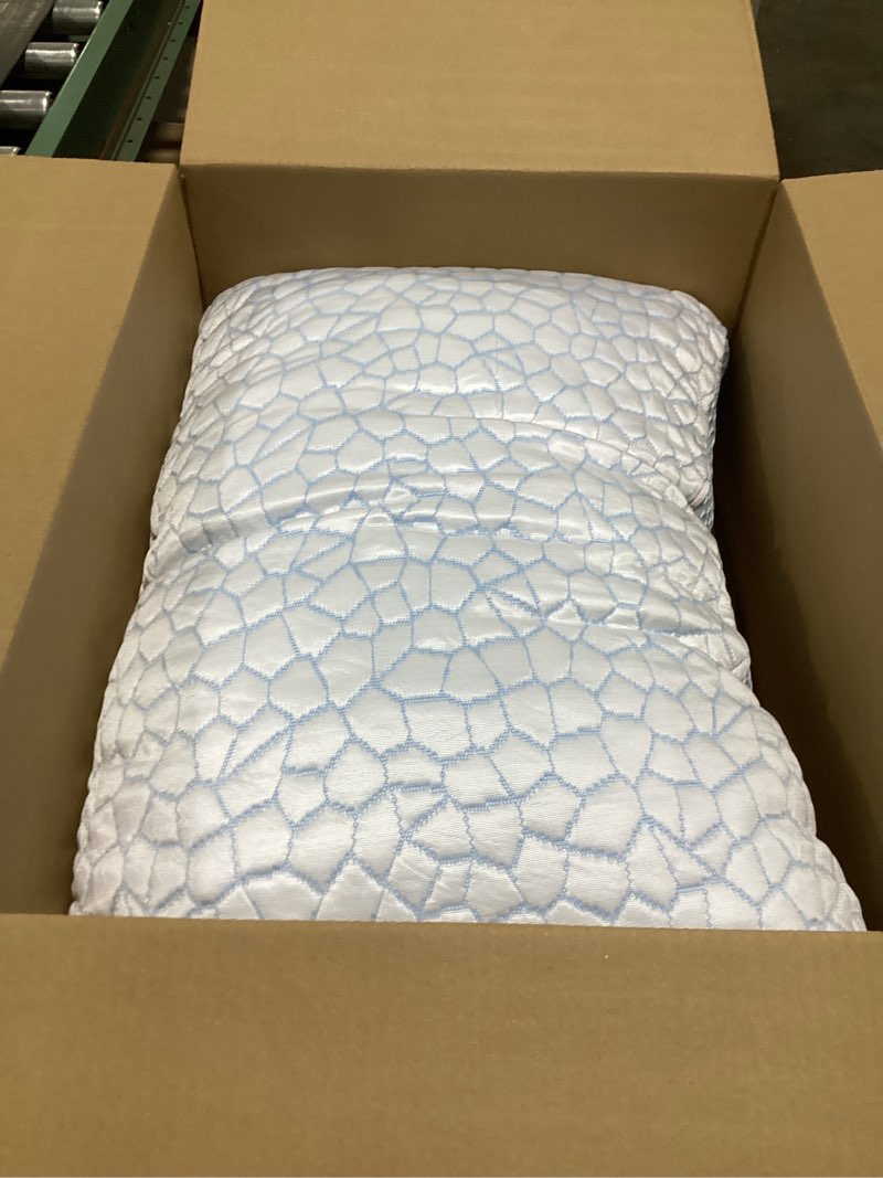 Condition photo showing Good Condition for Cooling Adjustable Pillow for Hot Sleeper, Custom Loft Support with Breathable Shredded Memory Foam CertiPUR-US Certified Standard Size Bed Pillow for Side, Back, Stomach Sleeper Gift for Better Sleep White-cooling Basic Standard(1 Pack)-20'*26'