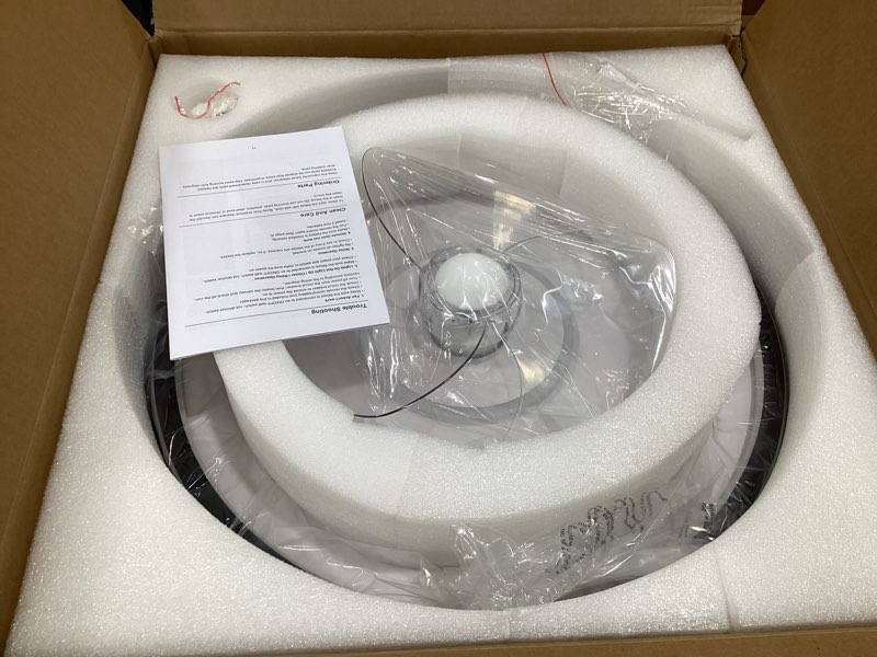 Condition photo showing New/Like New for 20" Flush Mount Ceiling Fan with Lights and Remote, 6 Wind Speeds, Dimmable LED for Bedroom, Kids Room and Living Room White-1132 20"