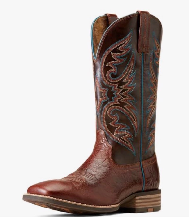 Ariat Men's Ricochet Western Boot - Gingersnap/Marble Brown, 11.5 Wide