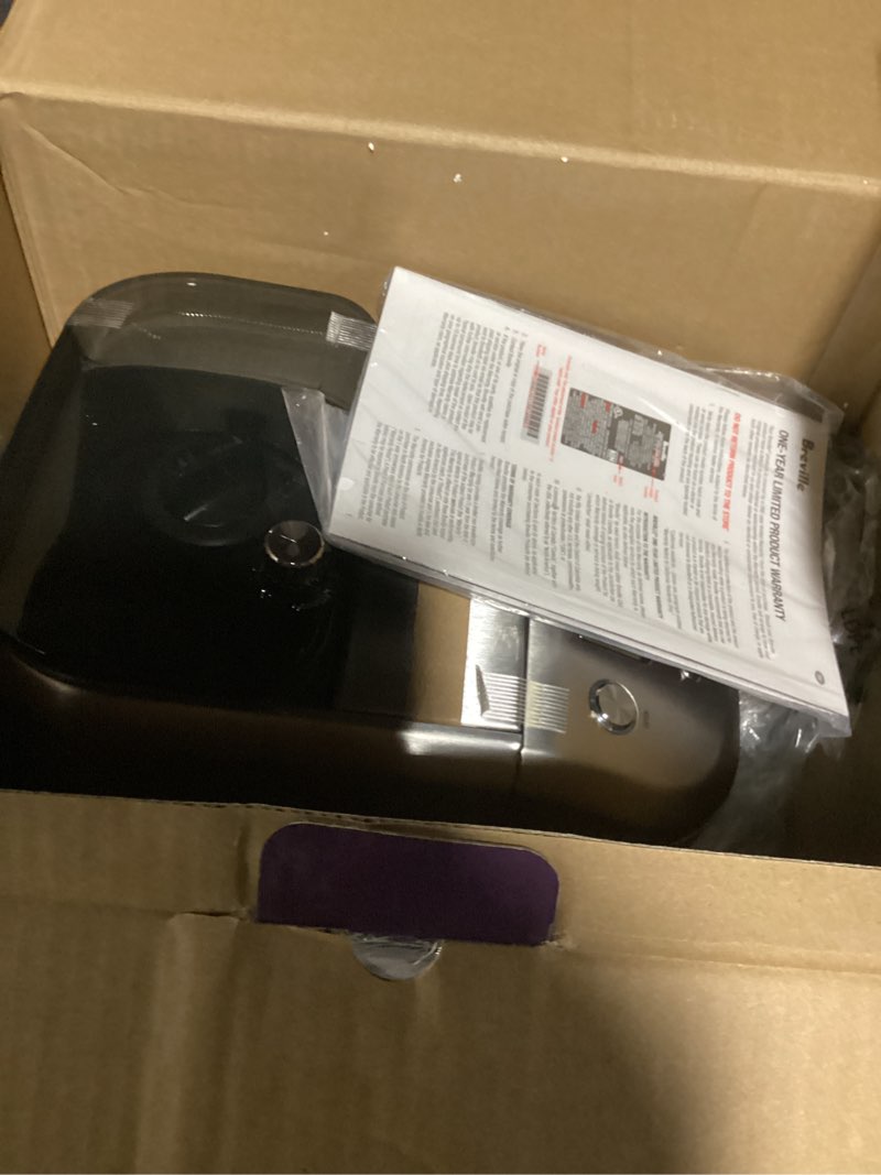 Condition photo showing As Is for breville bdc650bss grind control coffee maker with grinder, brushed stainless steel, thermal carafe
