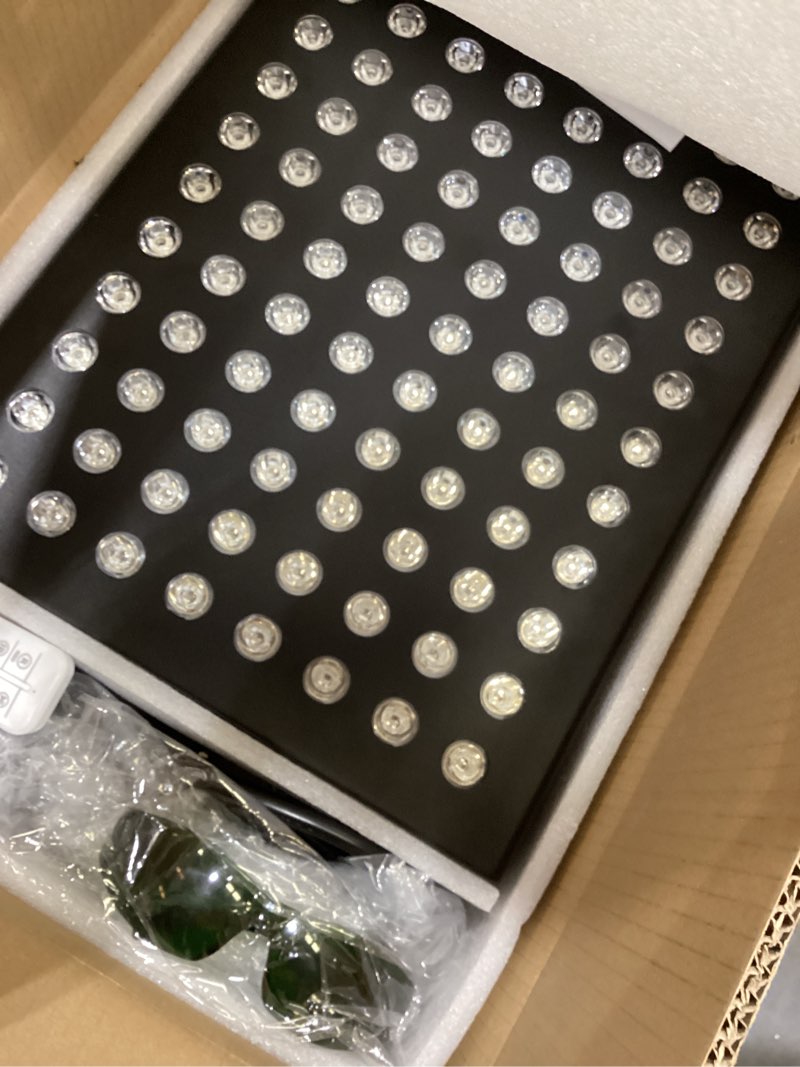 Condition photo showing Good Condition for Red Light Therapy Panel for Face and Body, Quad Wave 660nm 850nm 630nm 940nm Near Infrared Light Therapy Panel Portable Dual Chip LED Device for Body Pain Relief Skin Health Sleep (BN-112)