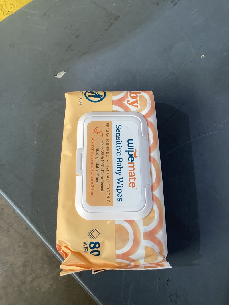 Wipemate EWG-Verified Premium Baby Wipes, 99% Water-Based, Plastic-Free, Ultra-Soft Plant-Based Wipe