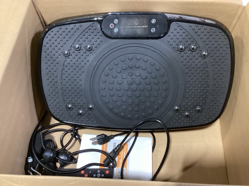 Condition photo showing As Is for Vibration Plate Exercise Machine: TISSCARE Vibrating Plates for Weight Loss and Lymphatic Drainage, 400lbs Shake Plate Whole Body Workout Platform for Home Fitness Fat Burner Gifts for Women Men Black