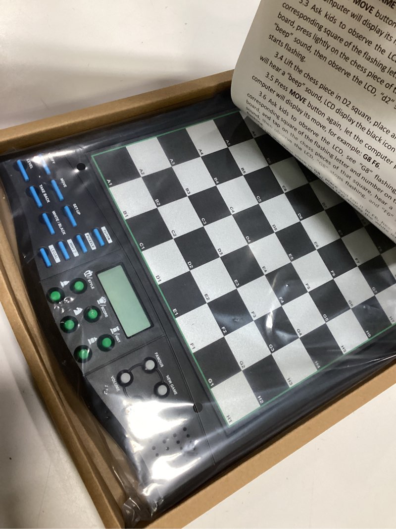 Condition photo showing Good Condition for talking chess academy with voice teaching system, electronic chess set with strong magnetic pieces, electronic chess board with rating elo 2000, smart chess board great for brain training