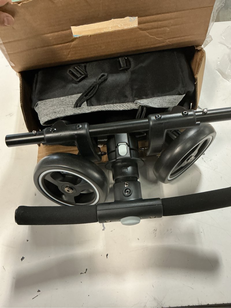 Condition photo showing Good Condition for dream on me coast rider travel stroller, lightweight & compact baby stroller, theme park approved, book-folding design, adjustable handle, soft-ride wheels, converts to rider & scooter - gray grey stroller