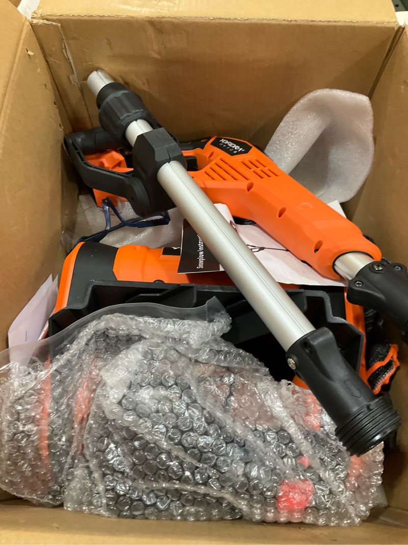 Condition photo showing New/Like New for Cordless Snow Shovel, Electric Snow Shovel 12" Width 6.7" Depth Cleaning and 20ft Throwing Distance, 4 Ah 21V Battery Brushless Snow Mover with Adjustable Front Handle for Driveway, Steps, Patio Orange