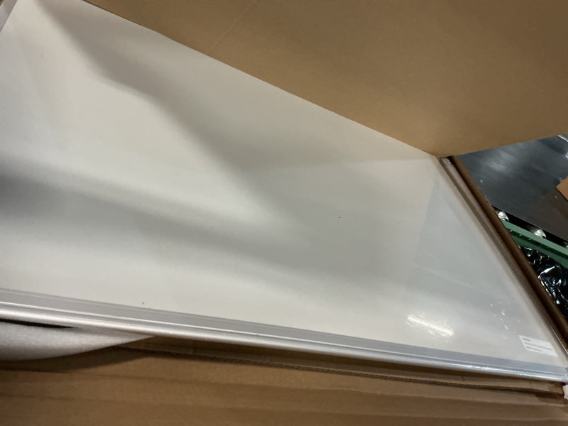 Condition photo showing Good Condition for dumos magnetic white board kit for wall 36" x 24", dry erase board with 1 dry eraser & 2 multicolor markers & 4 magnetic pins, reinforced aluminum frame for home, school, office silver 24 x 36 inch