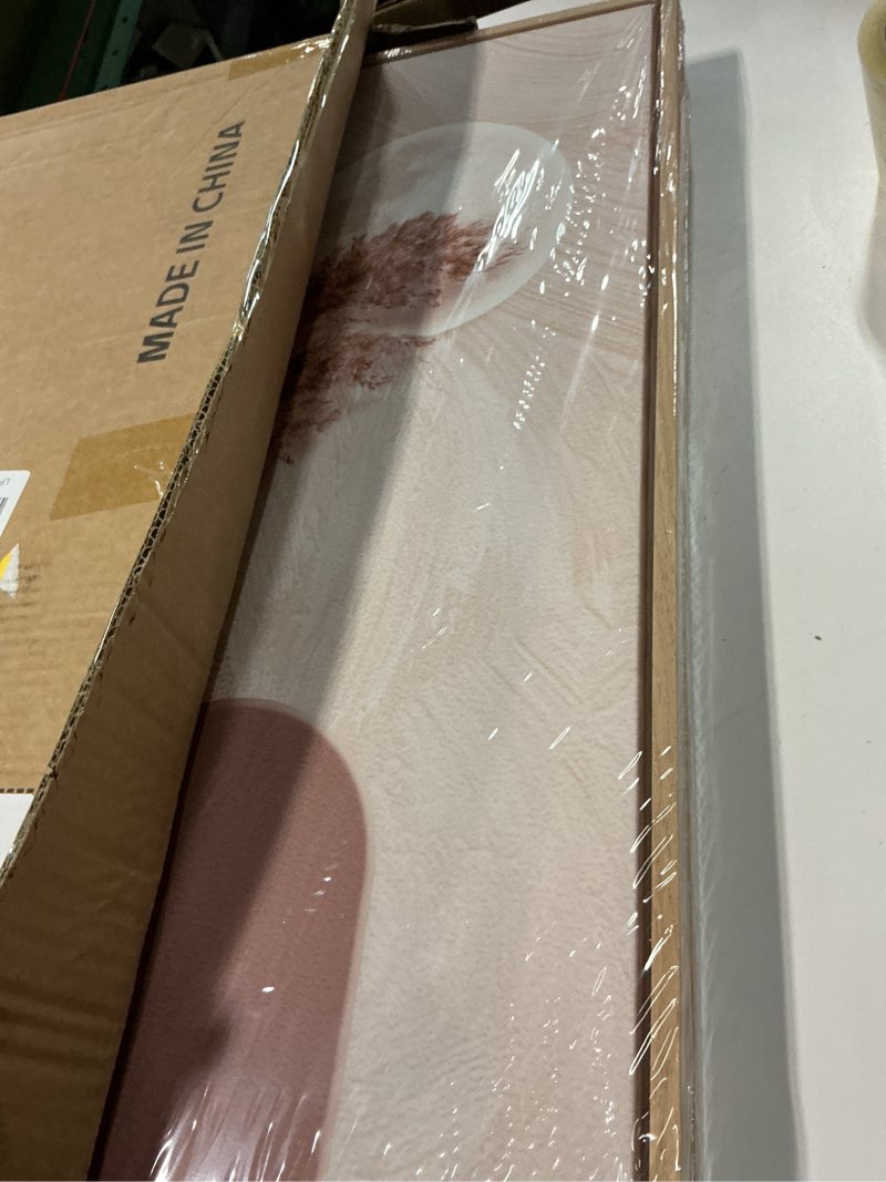 Condition photo showing New/Like New for Framed Neutral Abstract Wall Art, Set of 2 Tan and Cream Beige Canvas Prints Paintings Artwork for Walls, Woman Silhouette Pictures for Living Room Dining Room Bedroom Office Wall Decor 16x24 Inch 16" W x 24" H x 2Pcs 2 Piece-Neutral
