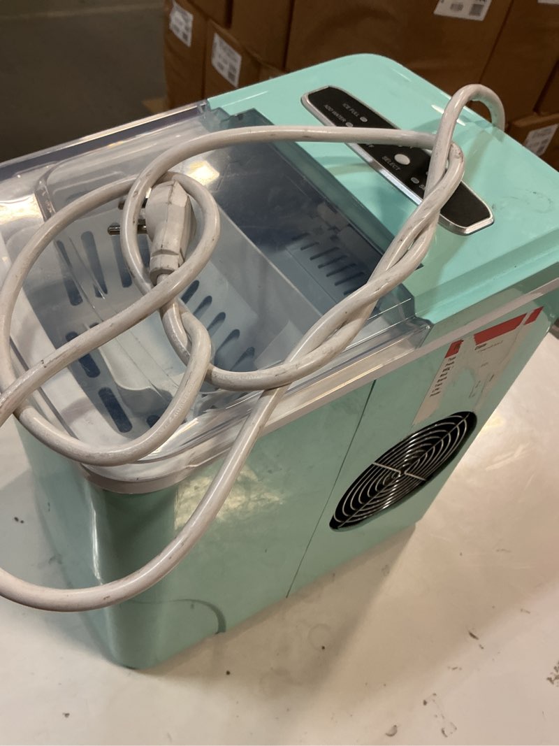 Condition photo showing As Is for Insignia - Portable Ice Maker with Auto Shut-Off - Mint