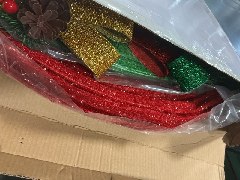 Condition photo showing Good Condition for Christmas Outdoor Decoration 3-Pack Lighted Ornament Balls, LED Holiday Décor with Snowcap & Bow, Pop-Up Christmas Balls with Top Hanger Ring & Metal Bases for Indoor/Outdoor Lawn & Porch 3-Pack Ornament Balls