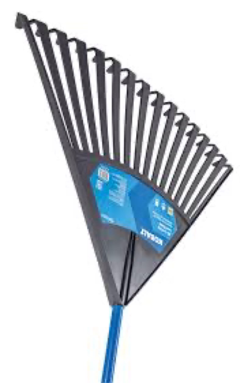 kobalt 30-in plastic lawn and leaf rake with fiberglass handle