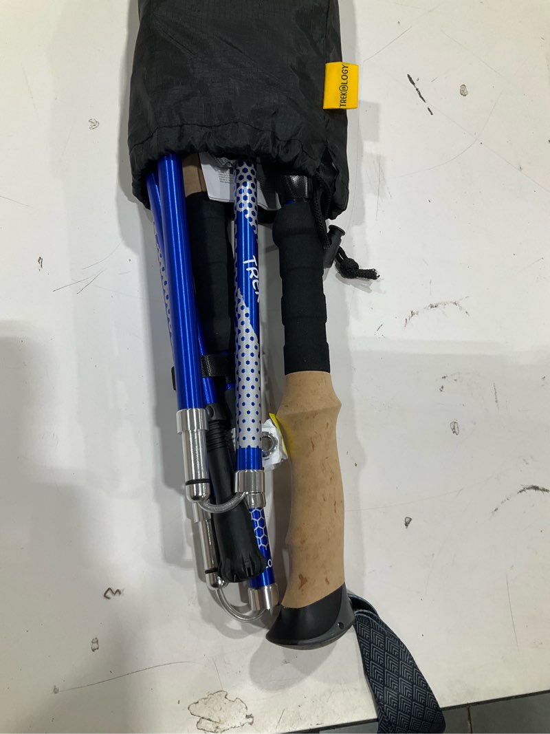 Condition photo showing Good Condition for trekology trek-z collapsible hiking & trekking poles - balance support for seniors, women, and men, 2pc per set alpine glacial blue 100–120 cm (for height: 4’11” to 5’10”)