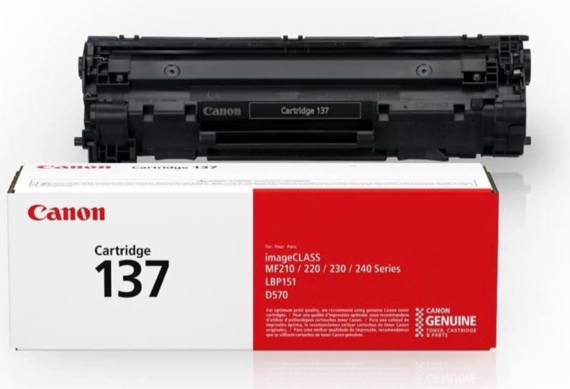 Canon Genuine Toner Cartridge 137 Black (9435B001), 1-Pack ImageCLASS MF212w, MF216n, MF217w, MF244dw, MF247dw, MF249dw, MF227dw, MF229dw, MF232w, MF236n, LBP151dw, D570 Laser Printers
