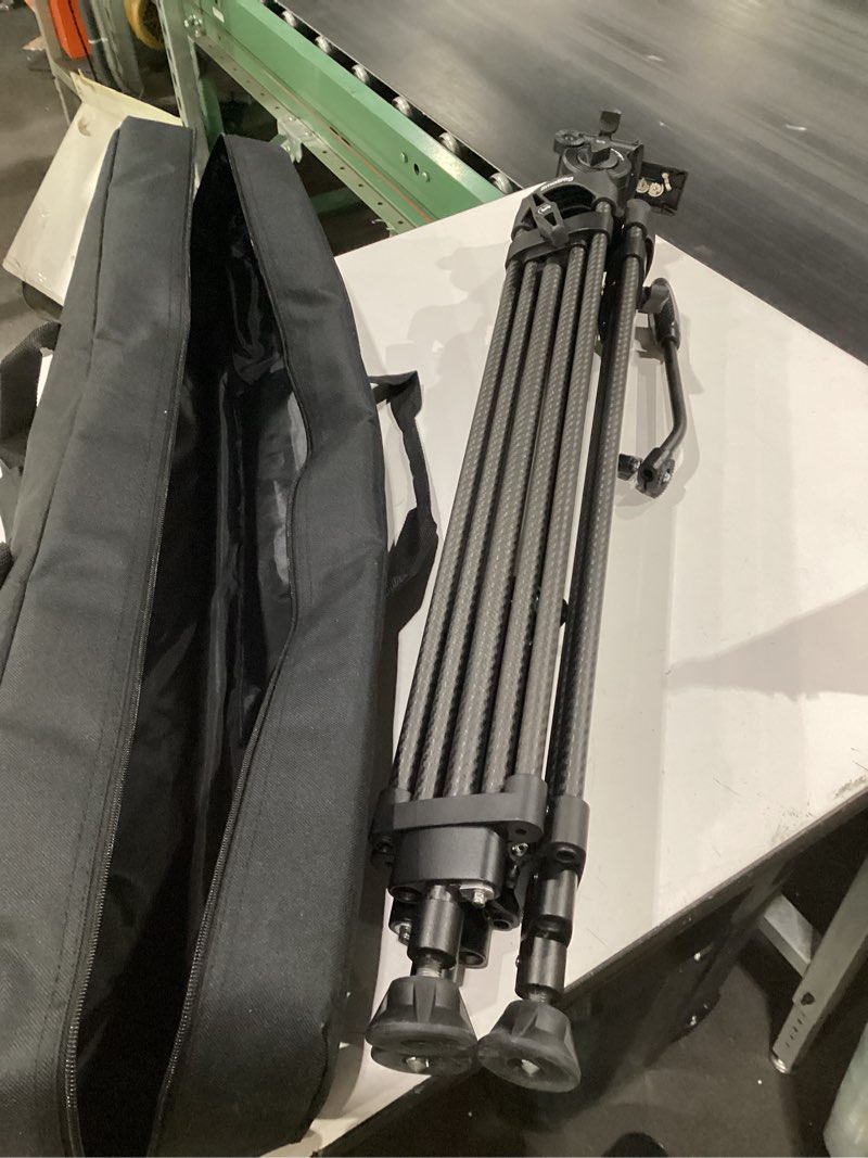 Condition photo showing New/Like New for smallrig ad-100 freeblazer heavy-duty carbon fiber tripod system, 78" video tripod with one-step locking system, 360° fluid head and dual-mode quick-release plate, max load 22 lbs for camera -3989 tripod kit