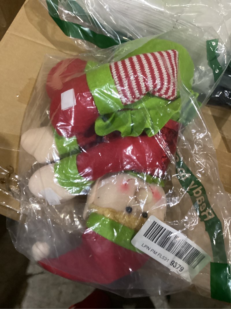 Condition photo showing Good Condition for Elf Tree Topper Christmas Decorations,Unique Funny Xmas Plush Stuffed Elf Hugger Decor for Christmas Tree Wine Bottle Curtain Ornaments,Red Green