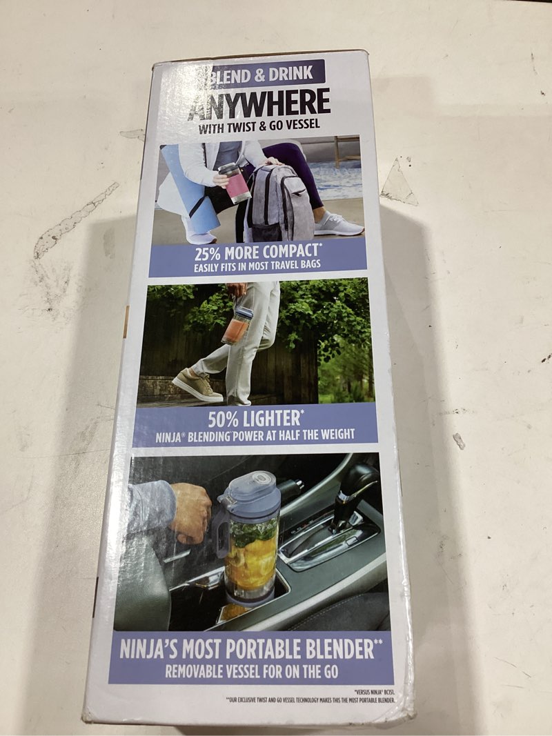 Condition photo showing New/Like New for Ninja Blast Max, Portable Blender + Twist & Go, Personal Smoothie, Blend, Ice Crush, 3 Programs, Cordless, 22 oz removable Vessel, Dishwasher Safe, Leakproof, Navy, BC251NV