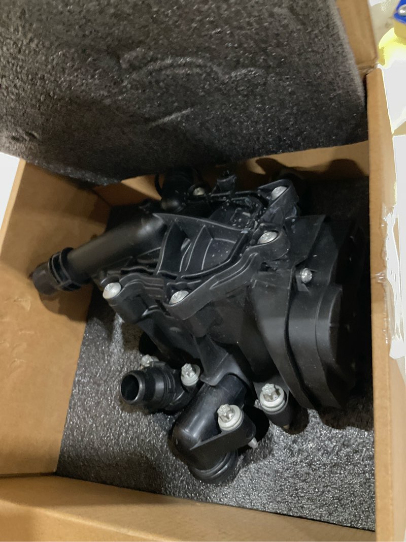 Condition photo showing Good Condition for mitzone engine coolant thermostat housing heat manage module compatible with 2017-2021 bmw x3 x4 230i 330e 330i 430i 530e 530i 740e xdrive b46 b48 2.0l replace 11537644811