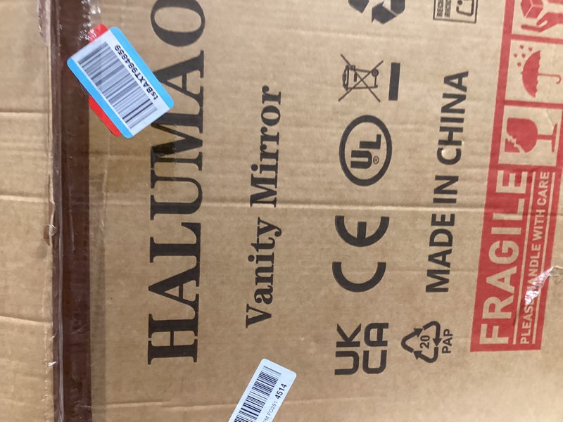 Condition photo showing Good Condition for Vanity Makeup Mirror with Lights, Light Up Mirror with Smart Touch 3 Colors Dimmable, Memory Function White 19"L x 22.8"W