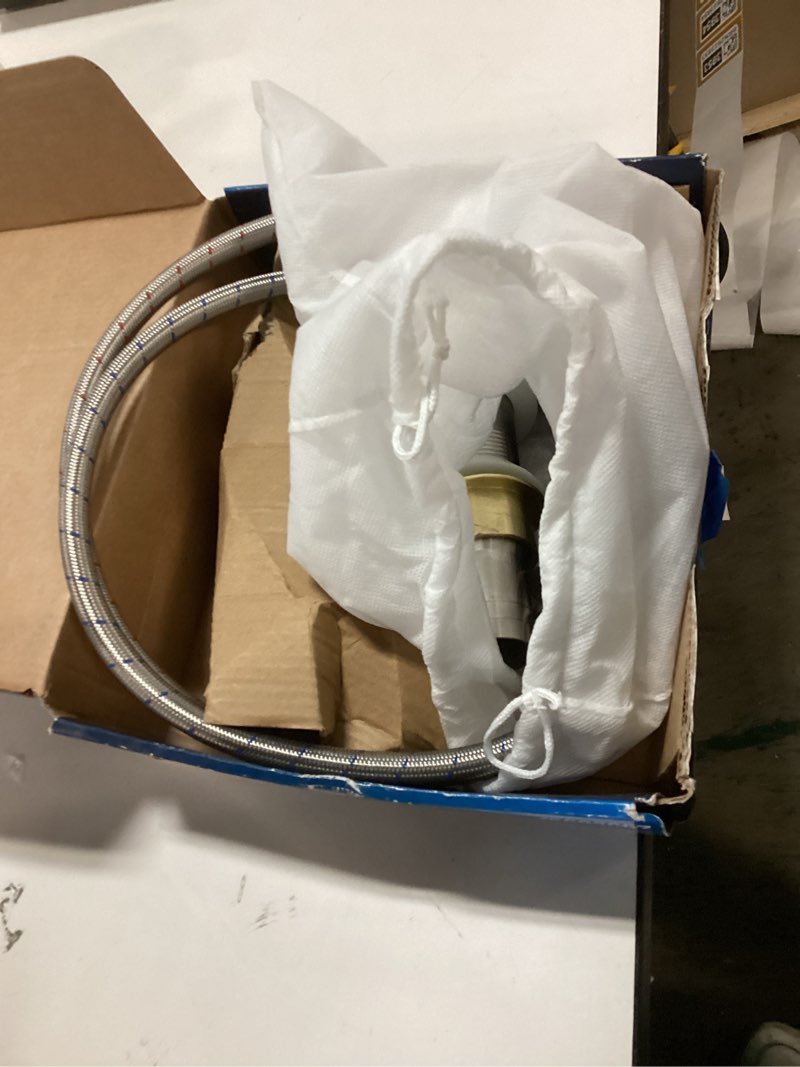 Condition photo showing Good Condition for Project Source Haddington Matte Black Single hole 1-handle WaterSense Waterfall Residential