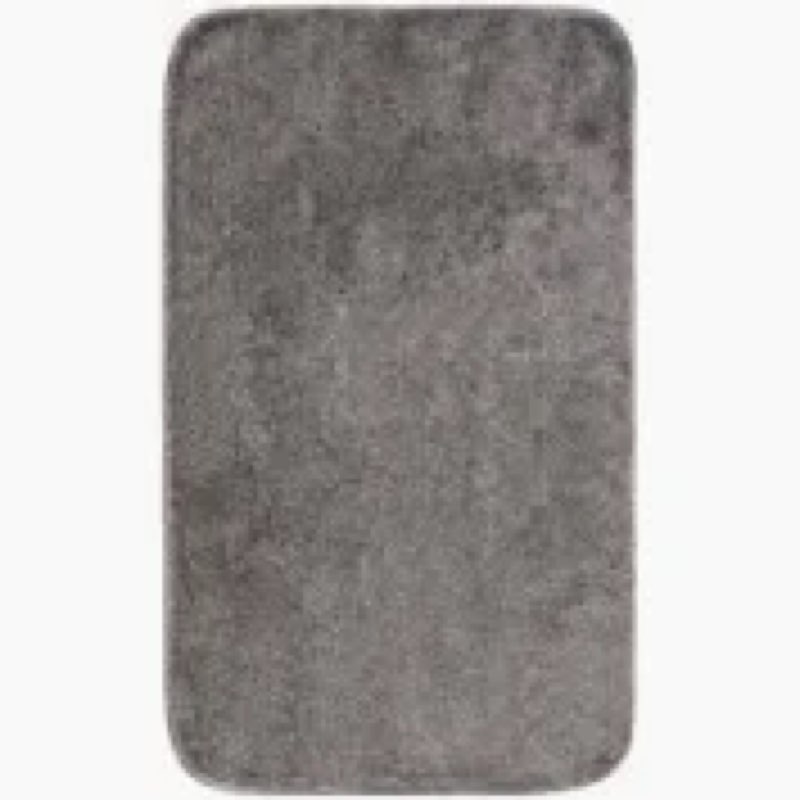 Garland Rug Traditional Nylon Washable Medium Gray 30" X 50" Bath Rug - Soft, Absorbent, and Stylish