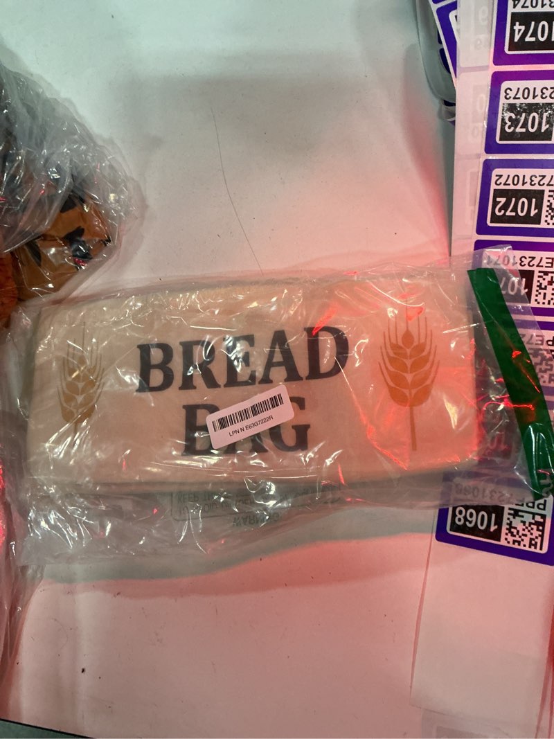 Condition photo showing New/Like New for beeswax bread bags for sourdough 2 pack (13x17 inches) – reusable natural beeswax bread bag, xl bread bags for homemade bread, cotton lining, eco-friendly food storage, keeps bread fresh (grainstripe)