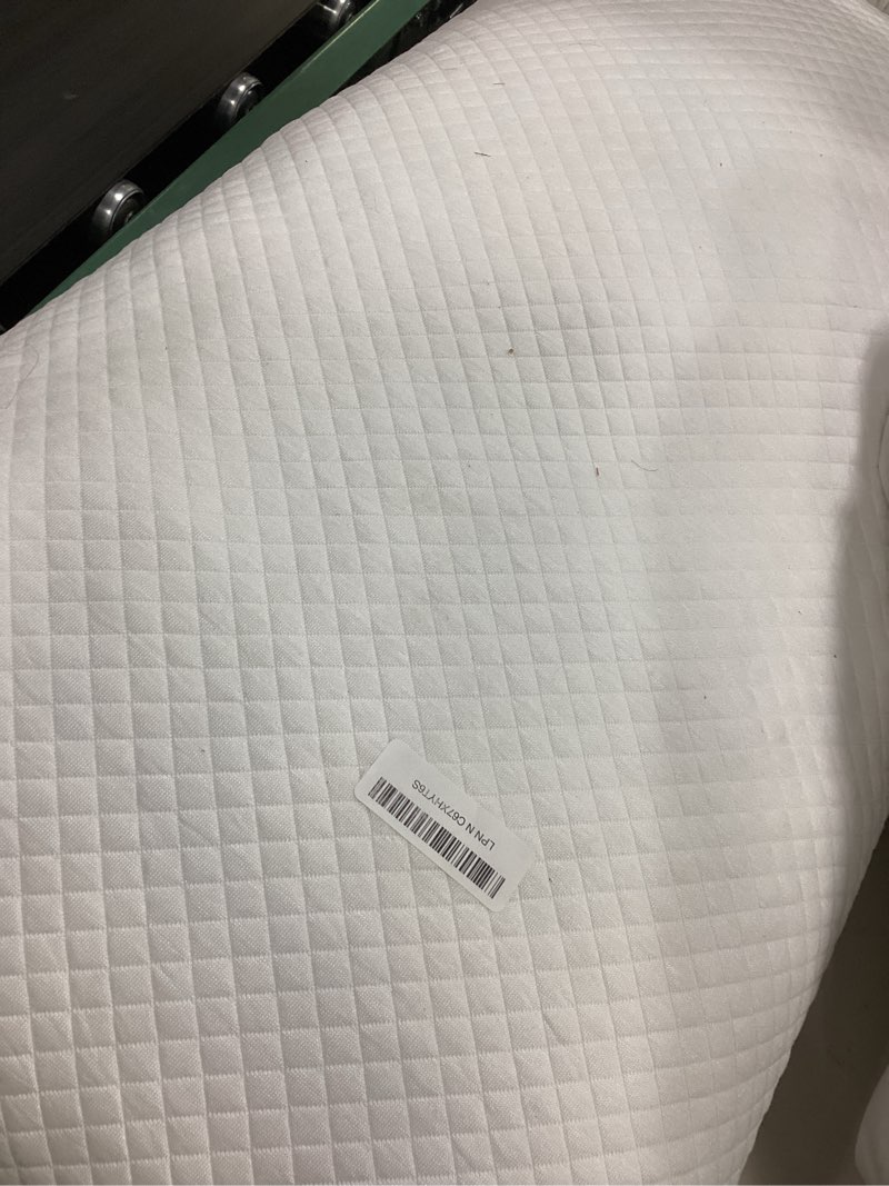 Condition photo showing As Is for dreamyblue gusseted sapphire pillow • adjustable loft, luxury cover, shredded memory foam fill w/airflow beads •ideal for wide shoulders •neutral alignment for all • certipur-us certified foam (king) sapphire king