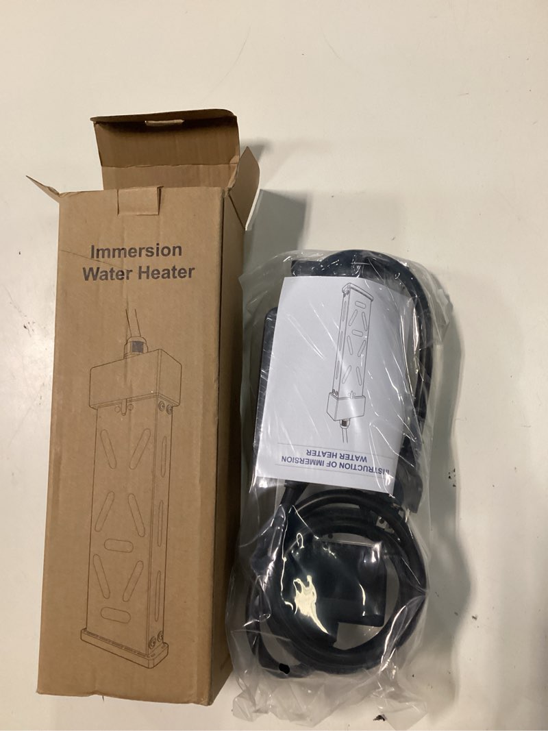 Condition photo showing New/Like New for immersion water heater1800w, portable mini pool heater, bucket heater, adjustable thermostat, realtime temperature display, anti dry burn protection, for bathtub, hot tub, inflatable pools, 120v