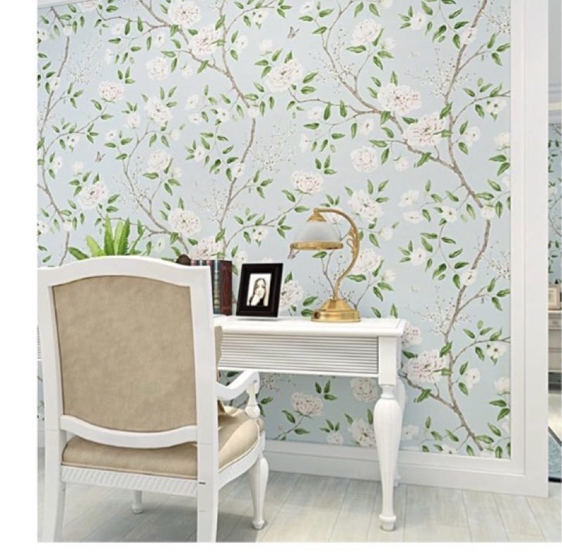 Wallpaper Seal, Floral Pattern, Remake Sheet, Removable, Wallpaper, Textile, Cutting Sheet, Glue Included, Stylish, Thick, Width 20.9 inches (53 cm) x Length 9.8 ft (3 m), Renovation, Wall Sticker,