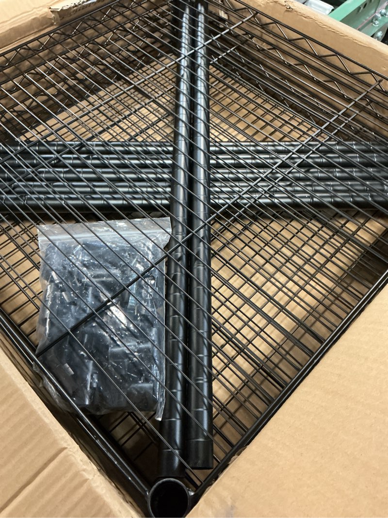 Condition photo showing Good Condition for HollyHOME 4 Shelves Adjustable Steel Wire Shelving Rack, Metal Heavy Duty Storage Shelf, Bathroom Storage Tower Kitchen Shelving, 6060CM