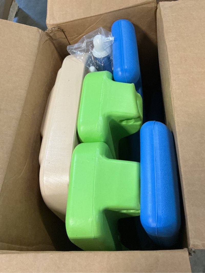 Condition photo showing Good Condition for little tikes easy store jr. picnic table with umbrella - blue / green blue/green junior