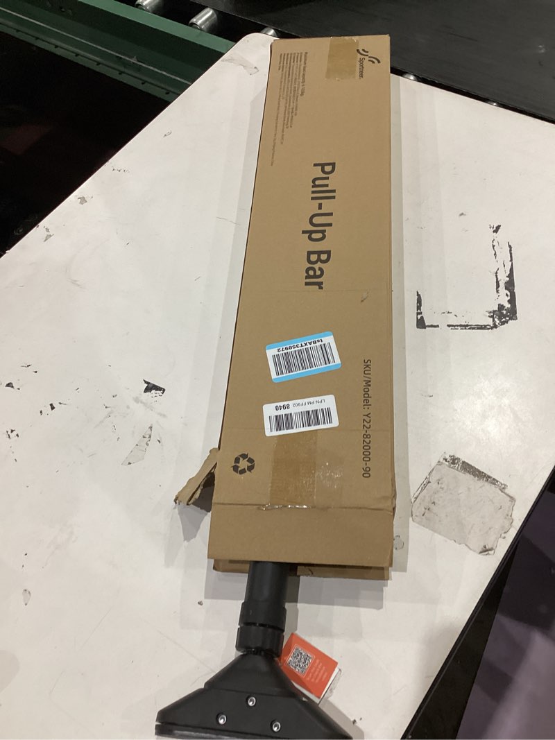 Condition photo showing Good Condition for Sportneer Pull Up Bar: Strength Training Chin up Bar No Screws - Adjustable 29.5''-37''(75-94cm) Width Locking Mechanism Pull up Bar for Doorway - Max Load 440lbs for Home Gym Upper Body Workout, Non-slip