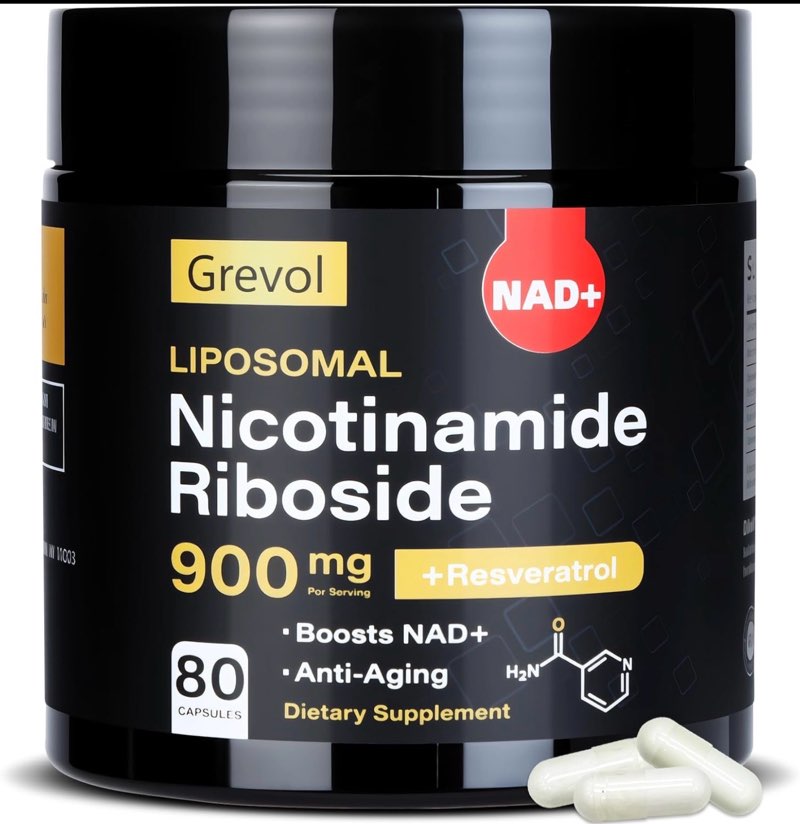 (Exp: 03/15/2027) NAD Supplement for Men & Women: Liposomal Nicotinamide Riboside with Resveratrol & Quercetin - High Absorption Formula for Energy, Focus, and Skin - 80 Capsules