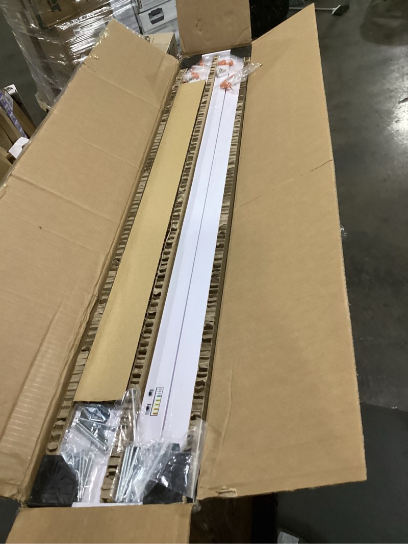 Condition photo showing New/Like New for 1x4 led flat panel light, 4-pack surface mount ceiling light, 24w/30w/40w, 5200lm smooth triac dimming(10-100%) 5cct 3000k-6000k, led light fixture for kitchen office garage, white etl listed 1x4ft 4pack