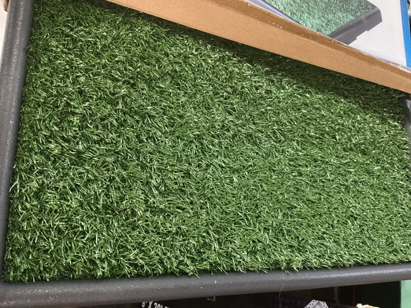 Condition photo showing Good Condition for ondware dog grass pad with tray,35x23in dogs potty tray with 2-pack upgraded replacement artificial grass,dog litter box for pet training,indoor portable pottys pet toilet