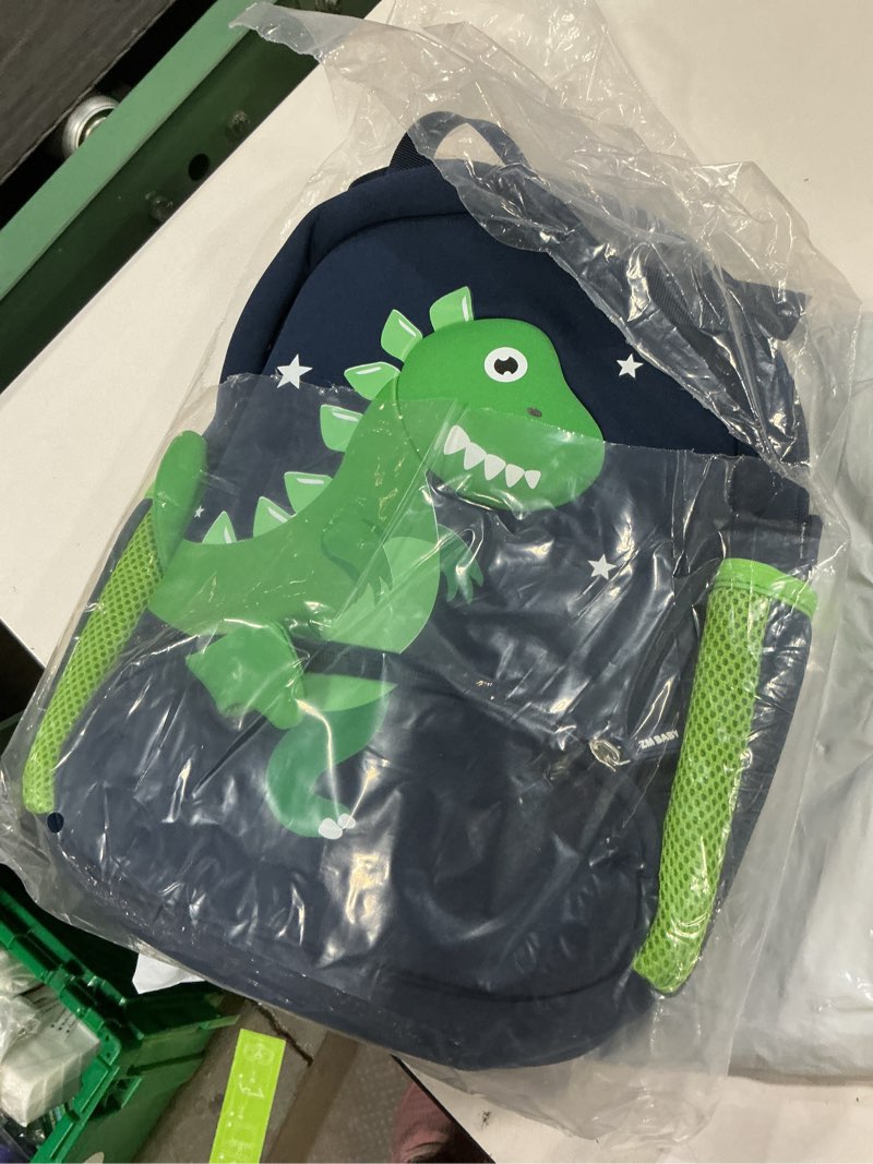 Condition photo showing Good Condition for bansusu dinosaur anti-lost backpack for boys kindergarten preschool bookbag with safety leash, toddler boys backpack daycare bag, b-dark-blue+green