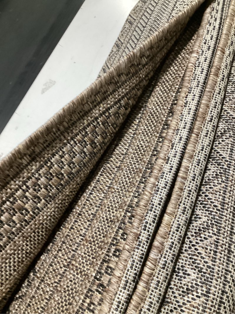 Condition photo showing Good Condition for camilson outdoor rug 5x7 modern area rugs for indoor and outdoor patios and porches - waterproof, washable, non-shedding, easy-to-clean outside carpet (5 x 7, solid - jute) solid - natural 5' x 7' (rectangular) similar  to