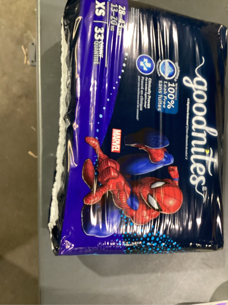 goodnites nighttime underwear xs 33 count